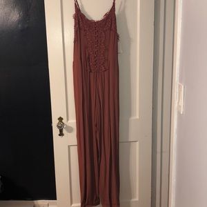 One piece wide leg jumpsuit